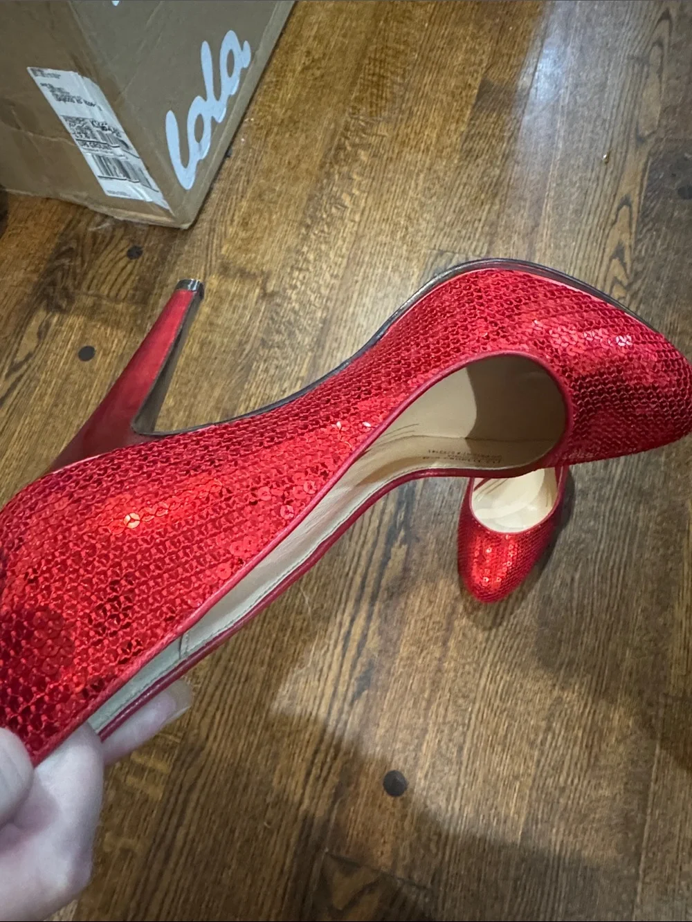 Cole Haan Red Sequin/Round Toe Stiletto 4” Pumps/Size 6.5/NWOT! Nike Air Comfort